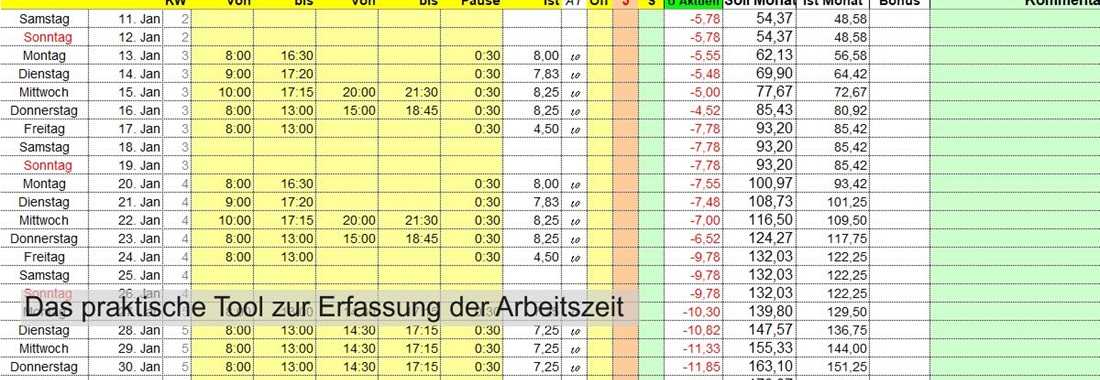 Stempeluhr - das Tool zur Zeiterfassung